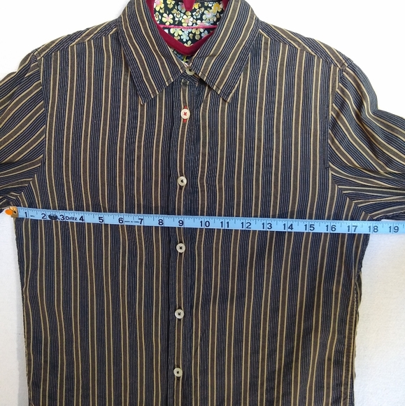 7 For All Mankind Pinstripe Button Up Shirt - Picture 4 of 7